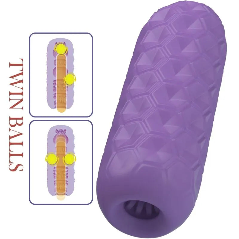 Masturbateur Masculin Étanche Avec Boules Stimulantes