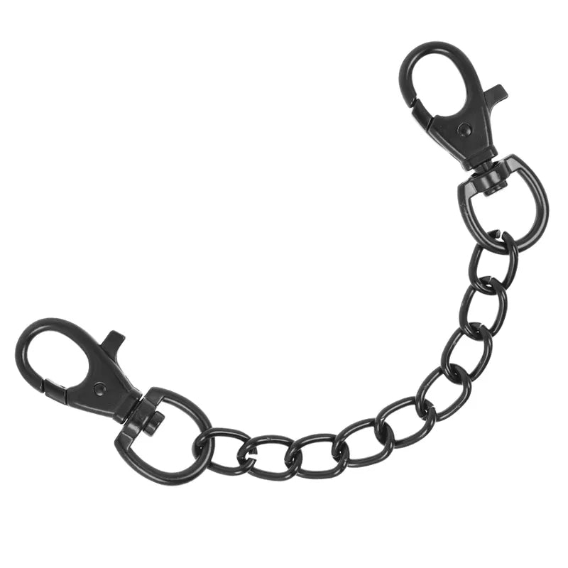 Menottes Bdsm Cuir Vegan Métal Sans Nickel
