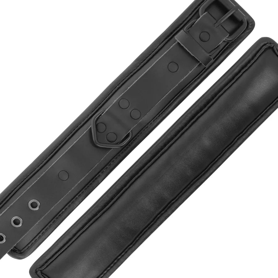 Menottes Cuir Noir Réglables Fétiche Bdsm