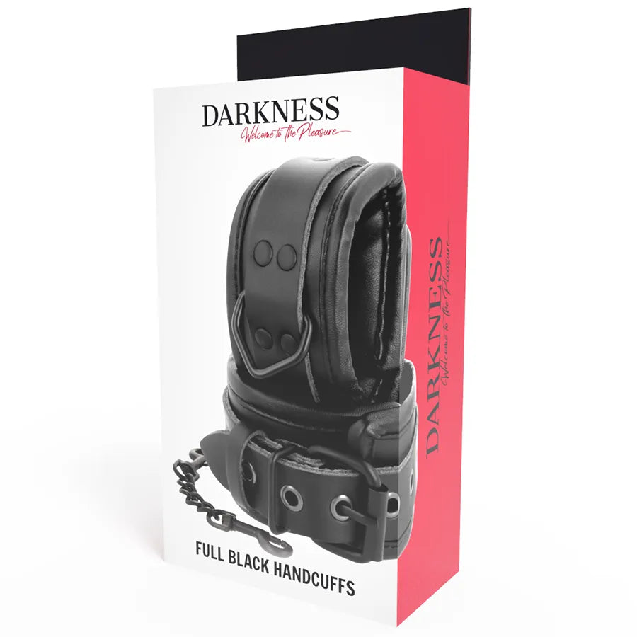 Menottes Réglables En Faux Cuir Noir Bdsm