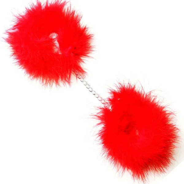 Menottes Érotiques Rose Aluminium Plume