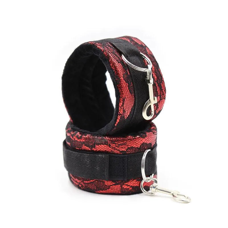 Menottes Velours Rouge Ajustables Pour Débutants