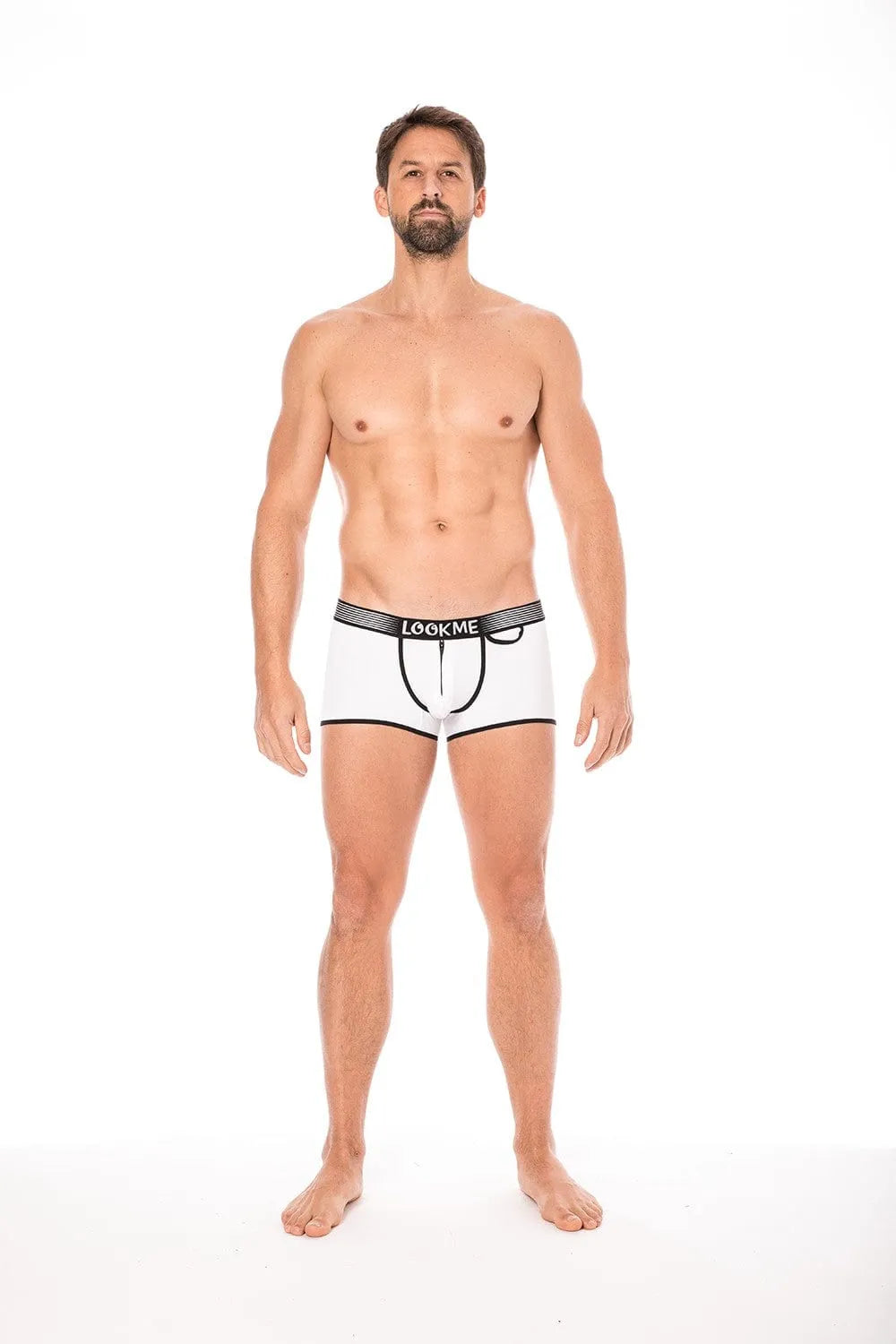 Mini Pants Blanc Tendance Avec Ceinture Élastique Noire