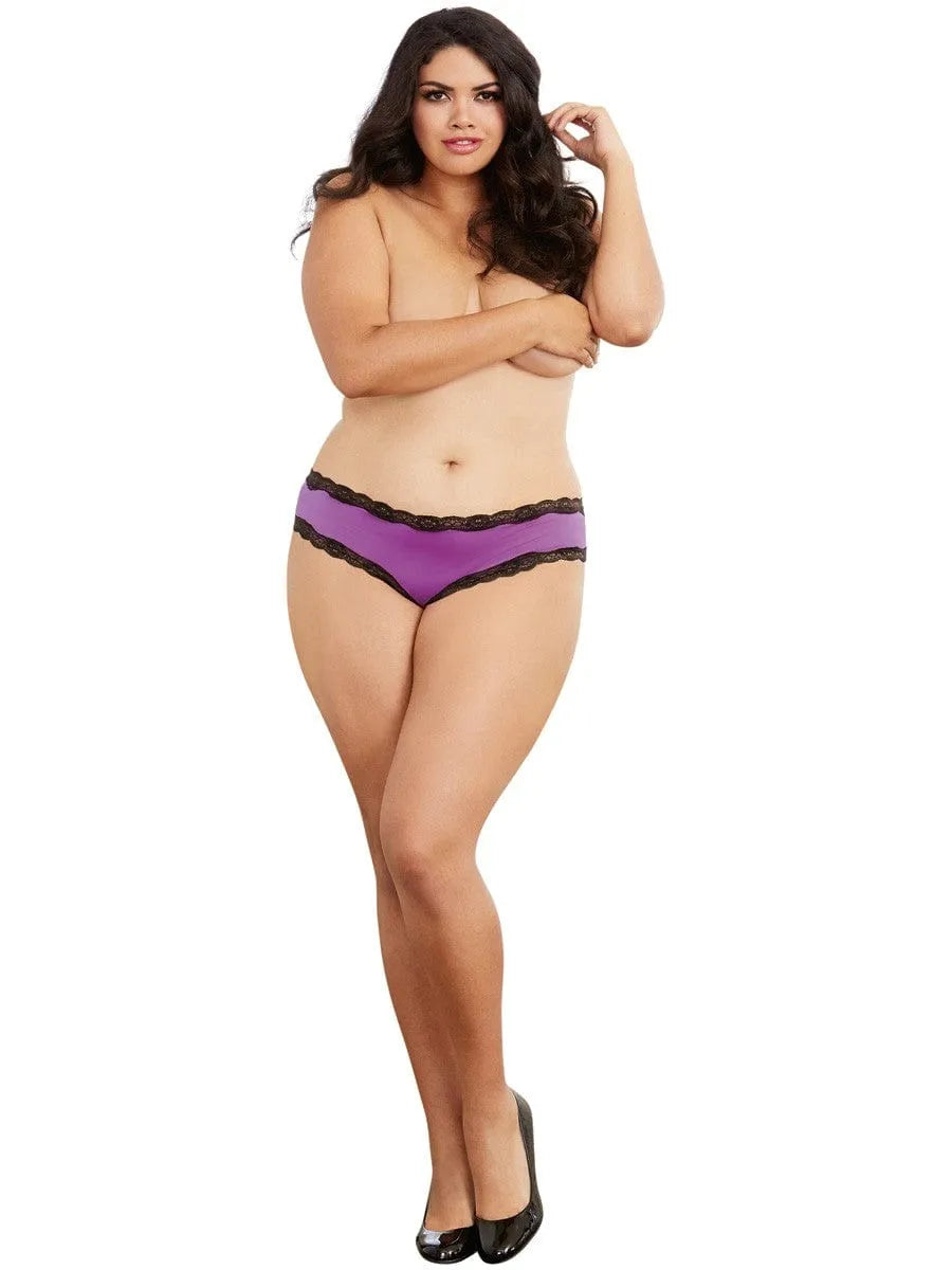 Panty Microfibre Dentelle Laçage Élégant