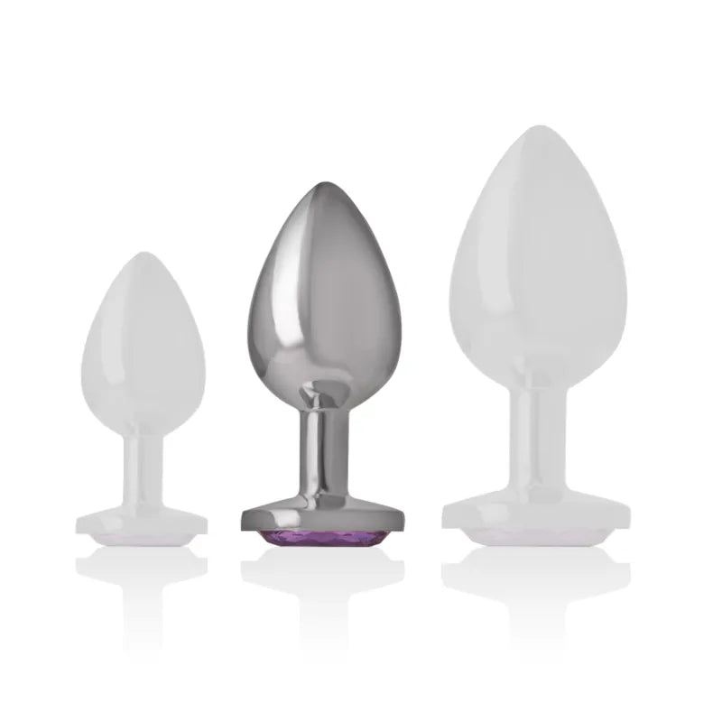 Plug Anal Bijou Diamant Métal Bleu