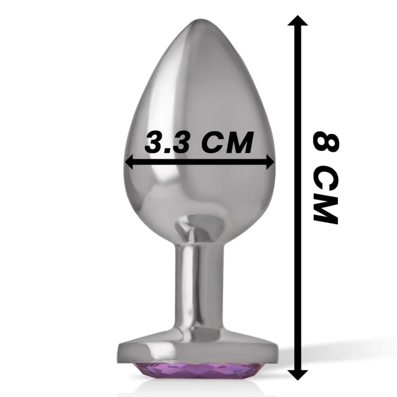 Plug Anal Bijou Diamant Métal Bleu