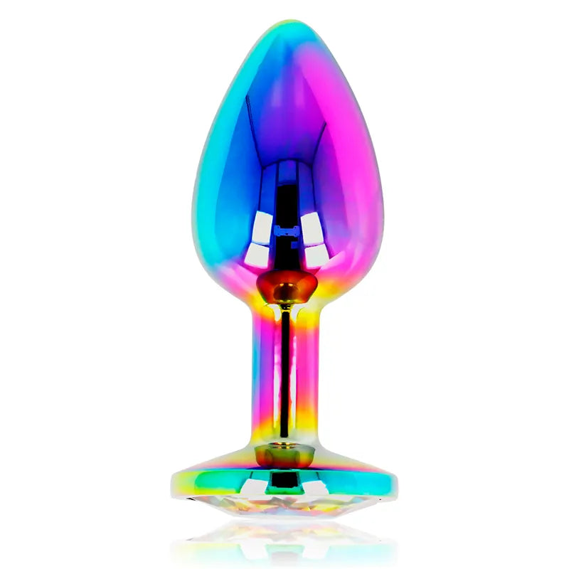 Plug Anal En Métal Irisé 7 Cm