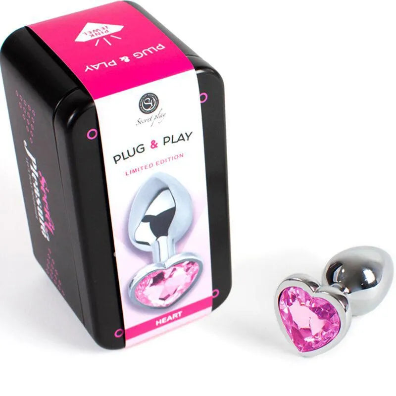 Plug Anal En Métal Rose 7 Cm