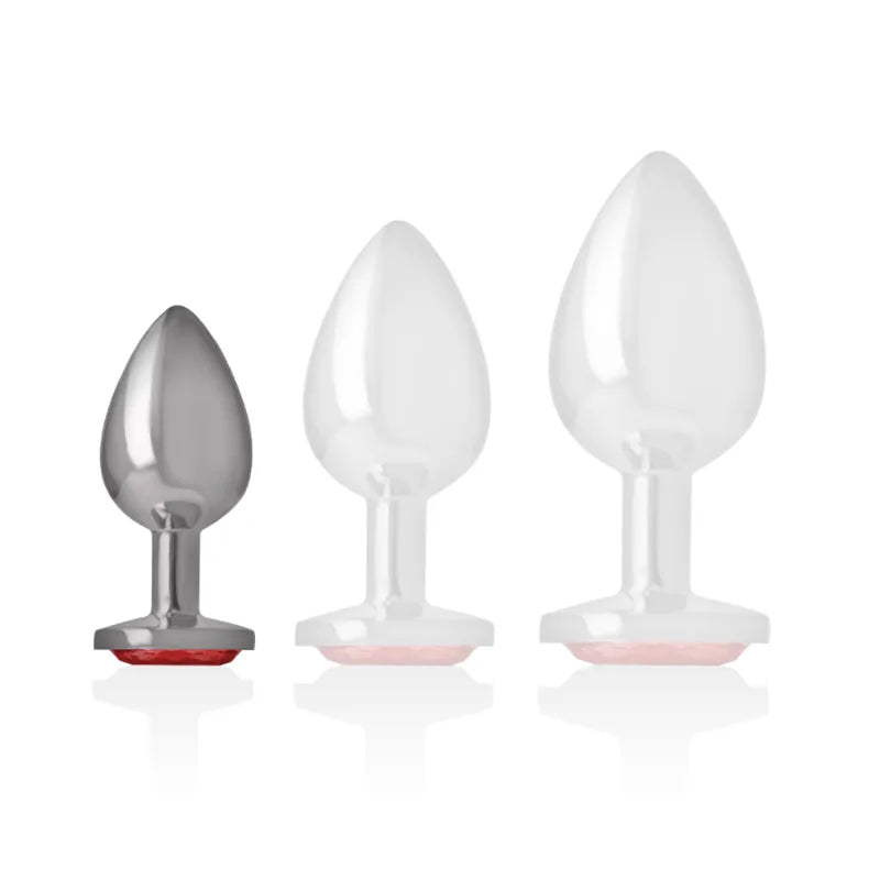 Plug Anal Métal Luxe Avec Bijou Bleu