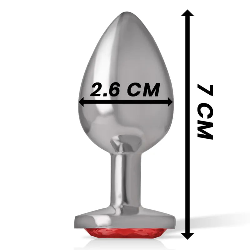 Plug Anal Métal Luxe Avec Bijou Bleu