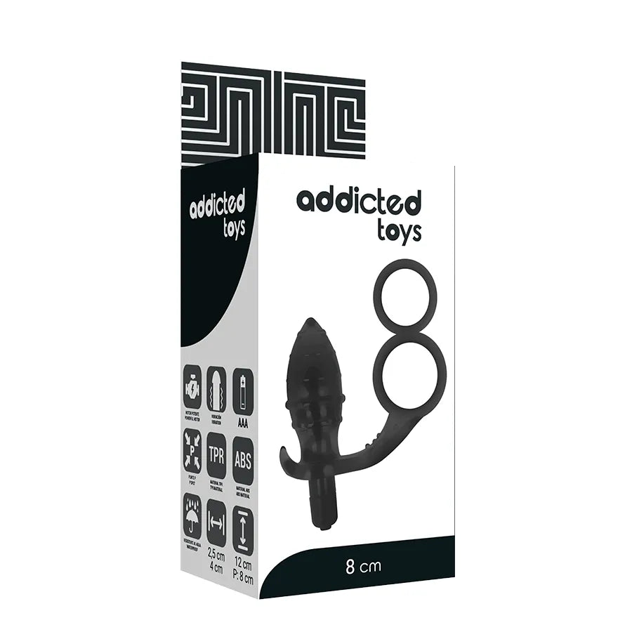 Plug Anal Vibrant Avec Anneau Pénien Tpr