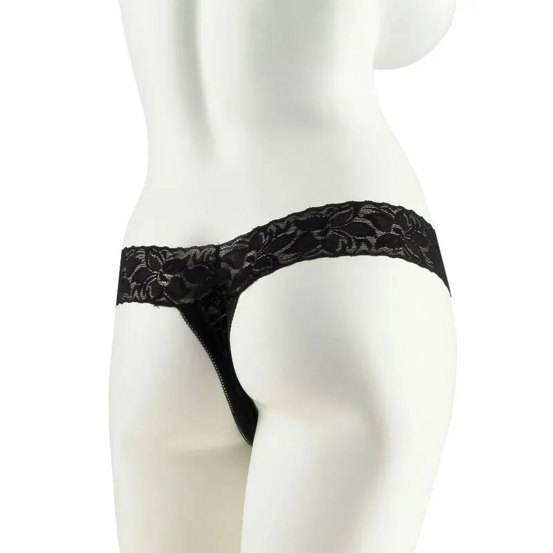 String Sexy À Taille Basse Avec Œuf Vibrant Télécommandé