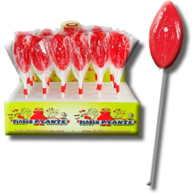 Sucette Lèvres Fraise Érotique Amusante