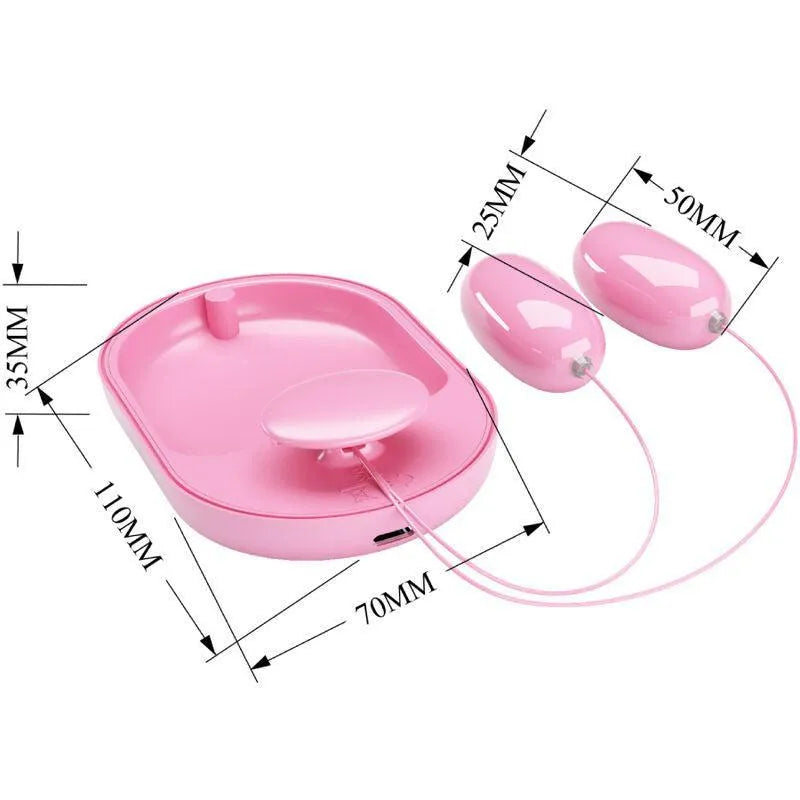 Œuf Vibrant Rose Télécommande Filaire 12 Modes