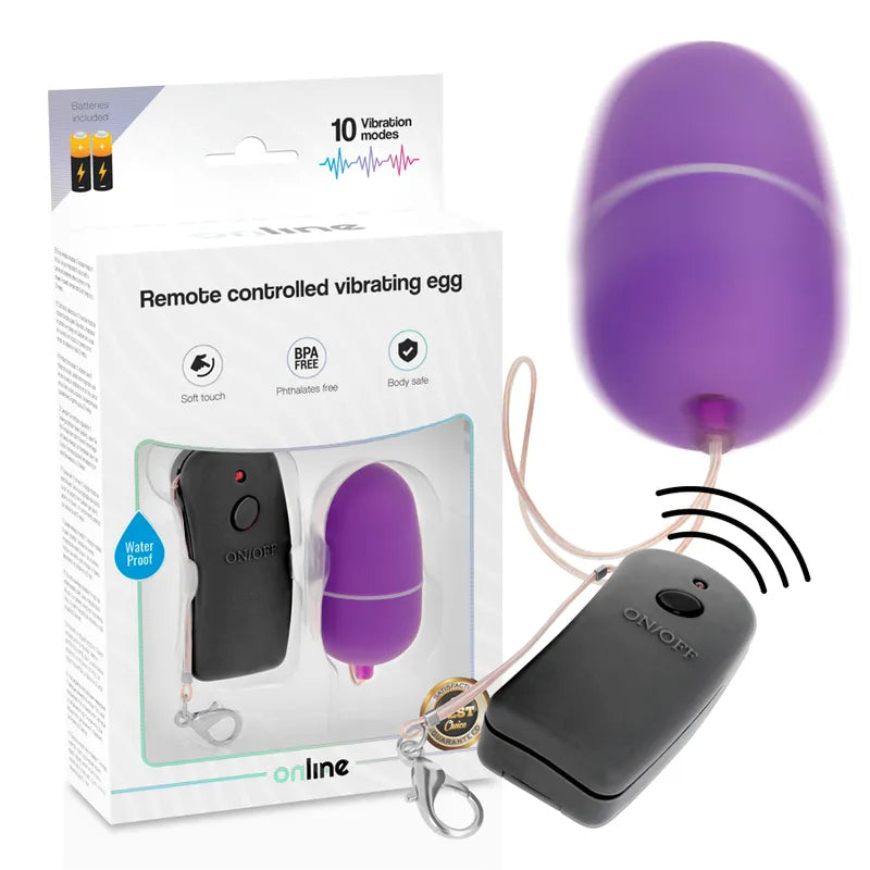 Œuf Vibrant Étanche Télécommande 10 Modes