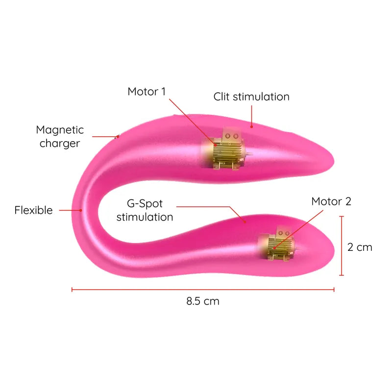 Vibromasseur Couple Connecté Application Waterproof