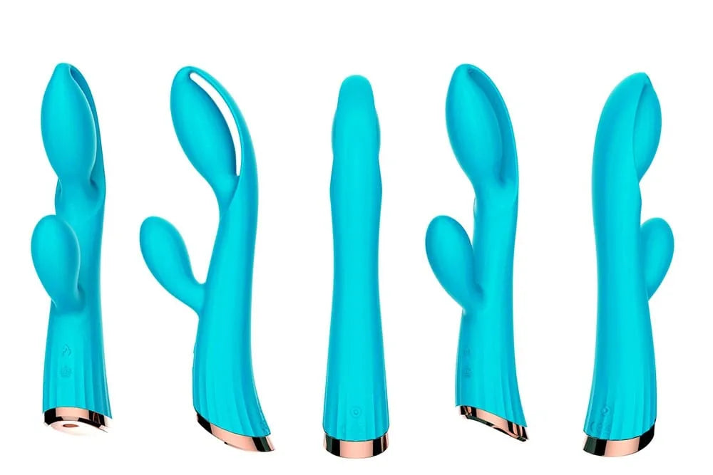 Vibromasseur Rabbit Bleu Chauffant 9 Modes
