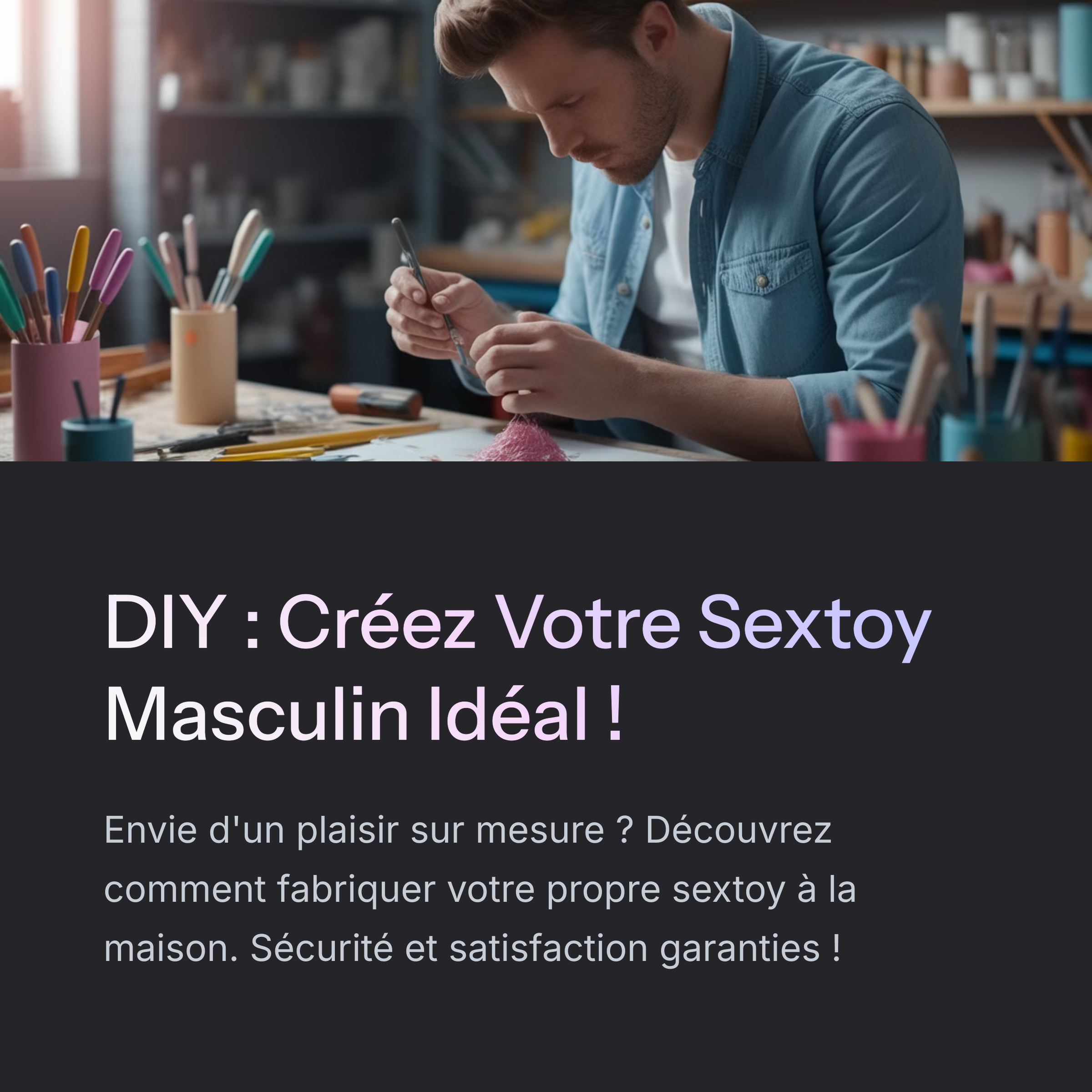 Comment Faire Un Sextoy Pour Homme Maison?