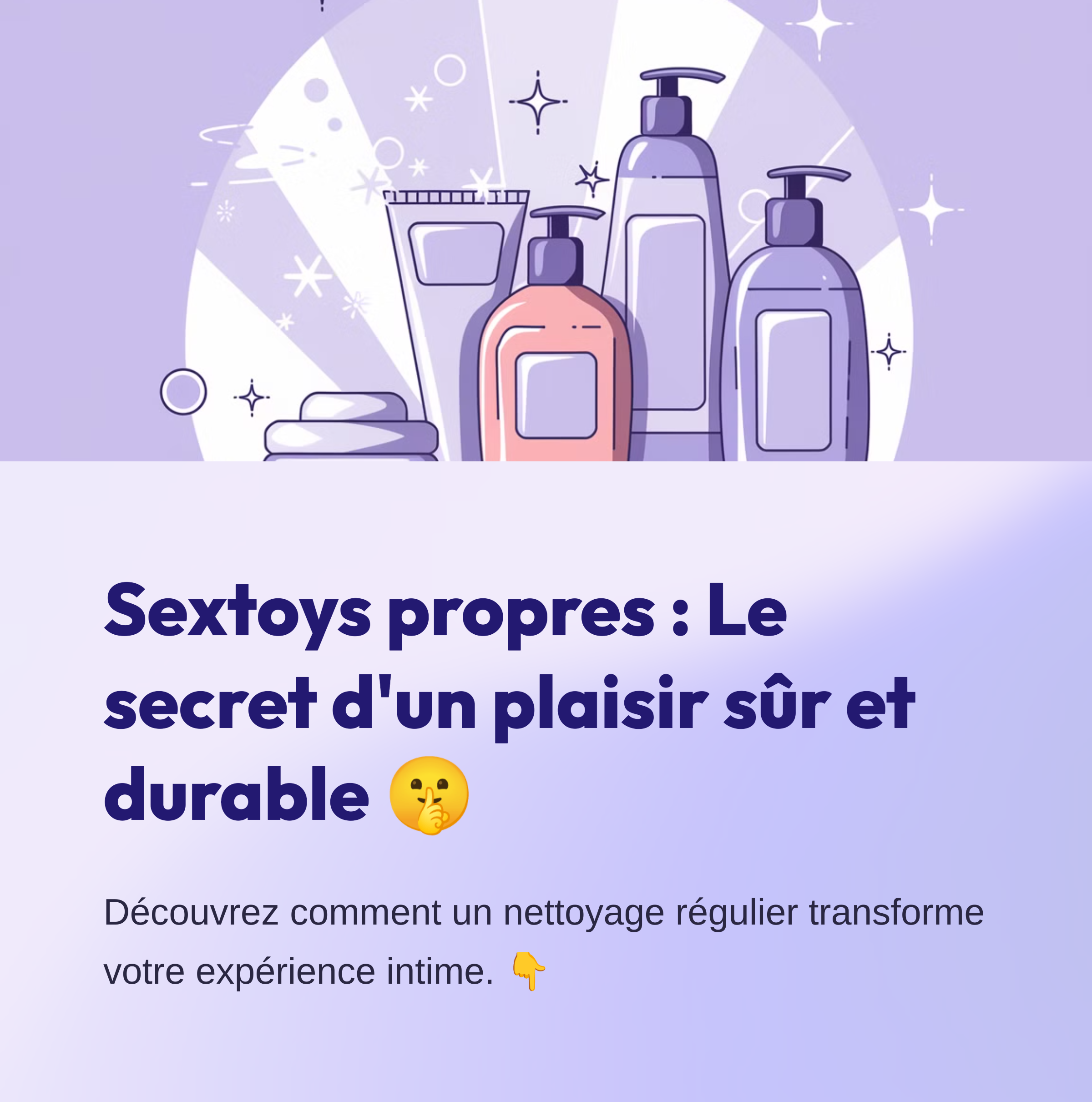 Comment Nettoyer Sextoys?