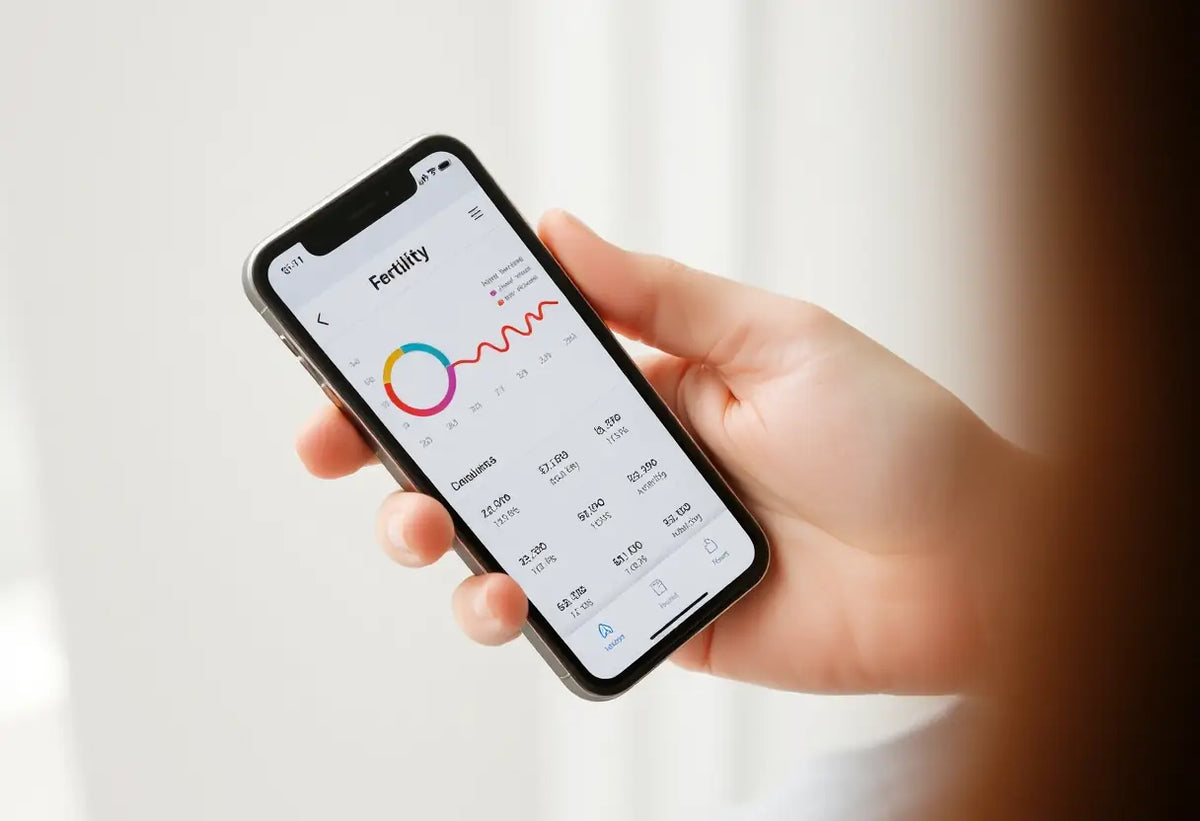 Smartphone avec application de suivi de fertilité dans le cadre de l'AMP