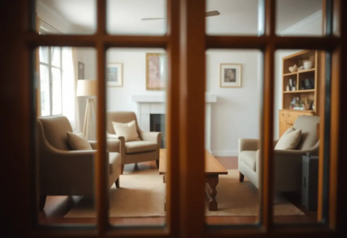 Canapés et fauteuil dans un salon accueillant
