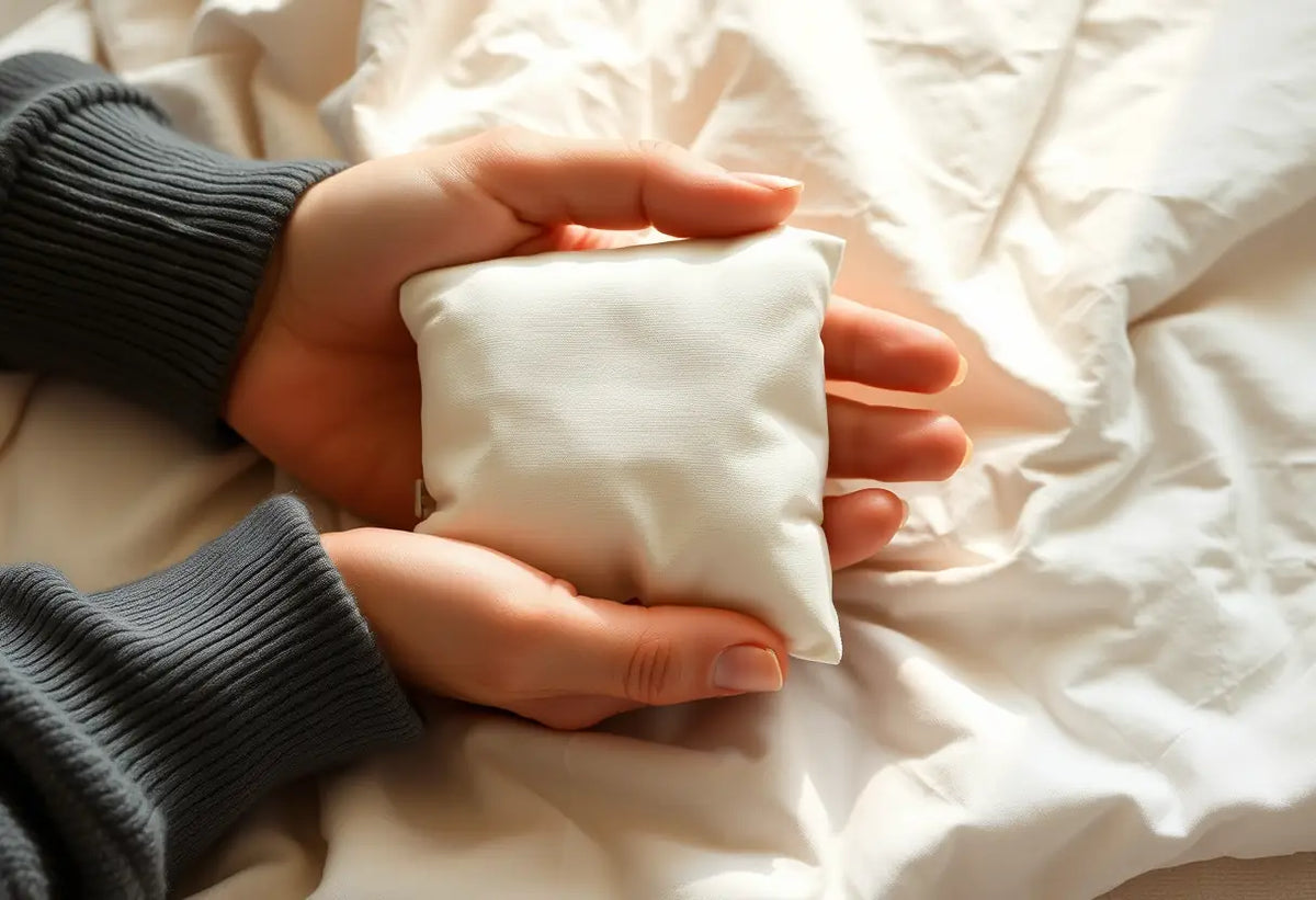 Oreiller doux sur une couette