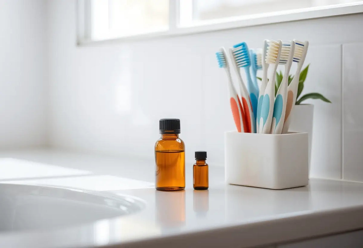 Accessoires de toilette dans une salle de bain
