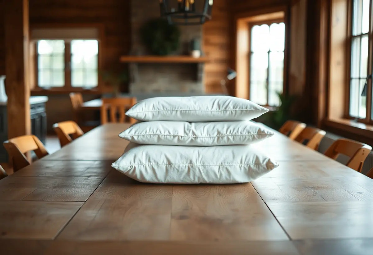 Table avec coussins pour la position du missionnaire