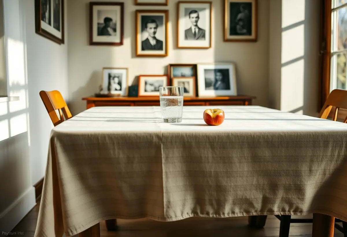 Table et cadre photo dans un intérieur chaleureux