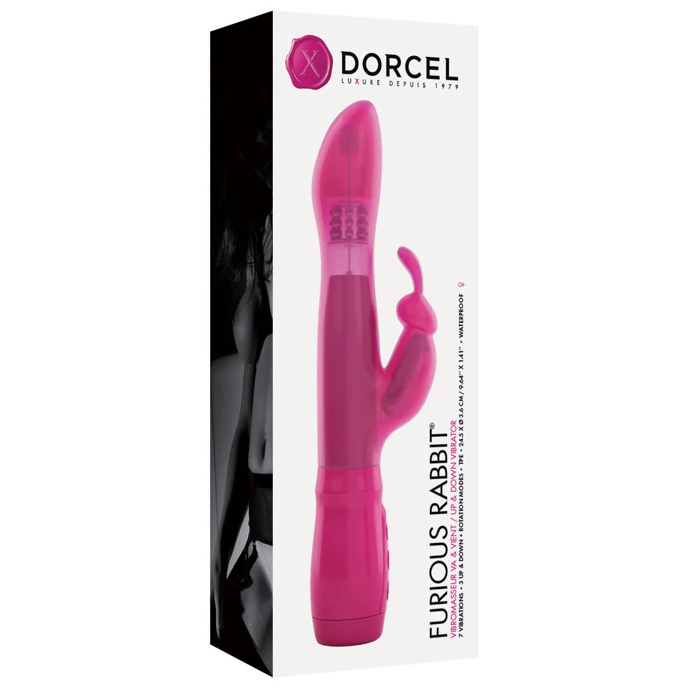 Vibromasseur Furious Rabbit triple stimulation waterproof rose pour point G et clitoris