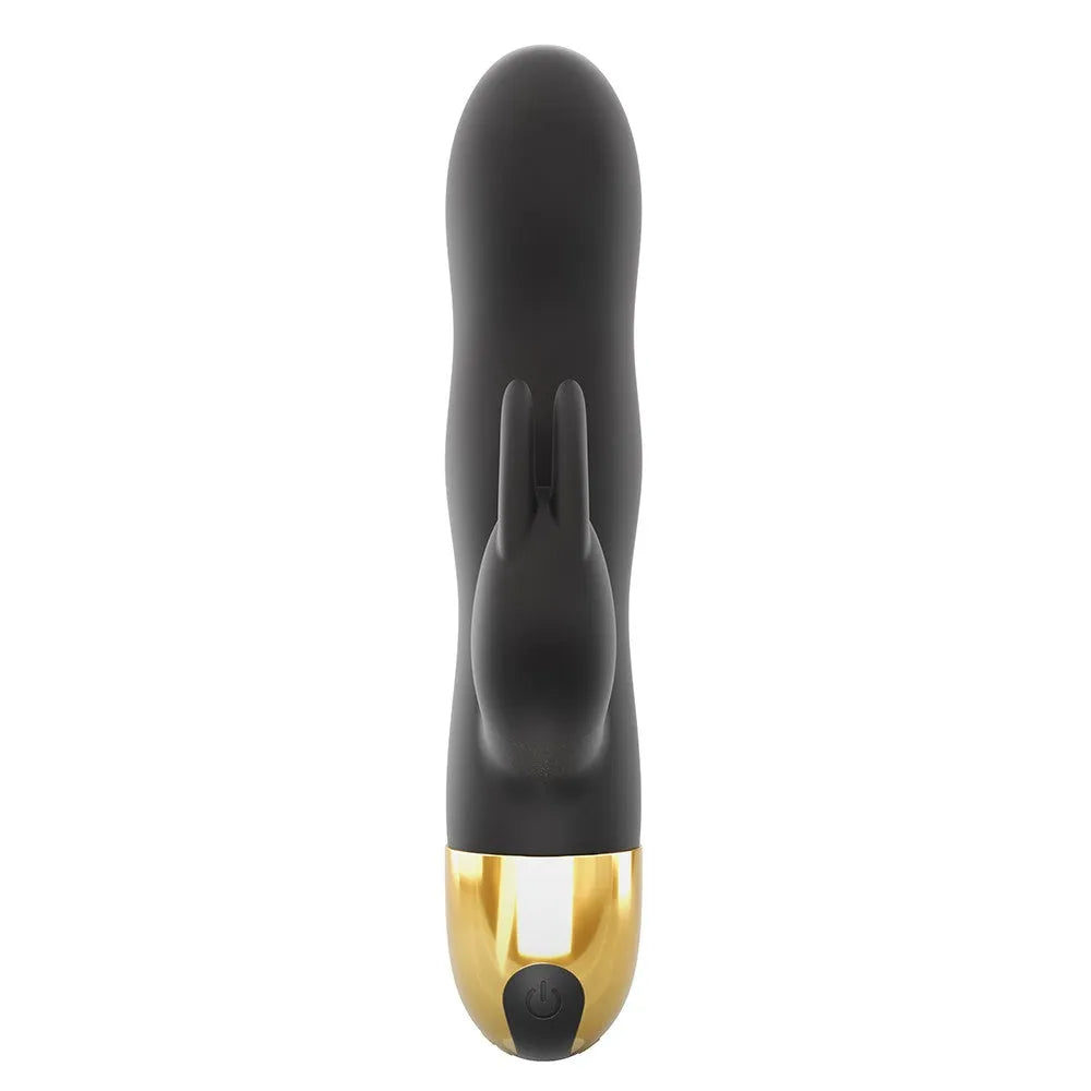 Vibromasseur rabbit chic noir or stimulation point G clitoris 7 vitesses