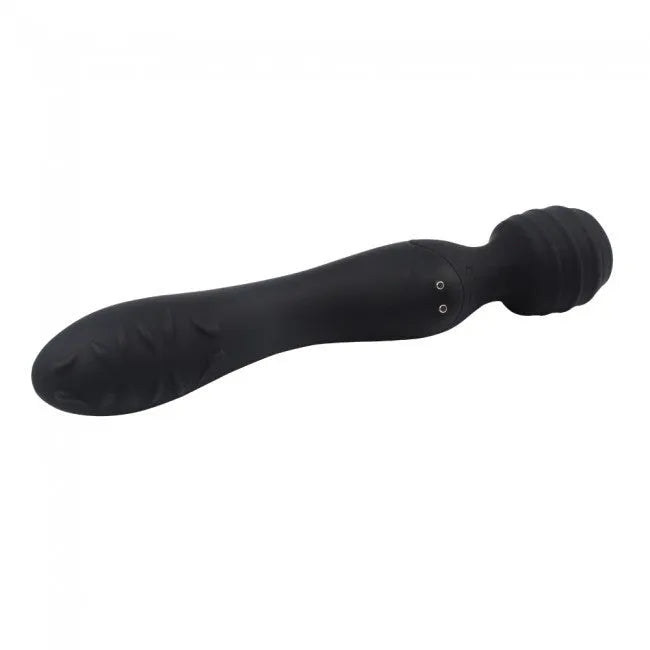Stimulateur vibromasseur ergonomique double moteur silicone waterproof noir