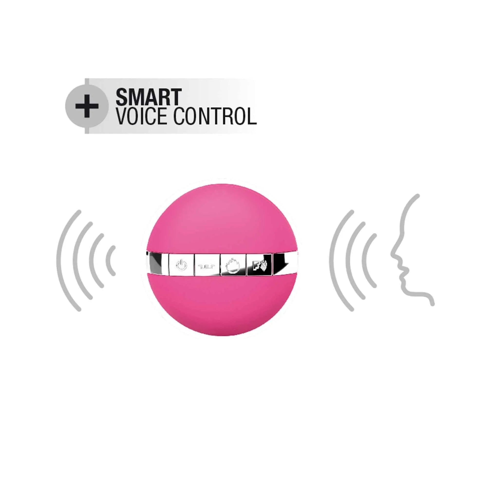 Oeuf vibrant silicone télécommandé magenta dix modes contrôle vocal rechargeable câble inclus sans phtalate doux toucher compact discret couple