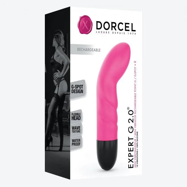Vibromasseur stimulation point G silicone waterproof rechargeable 10 modes rose