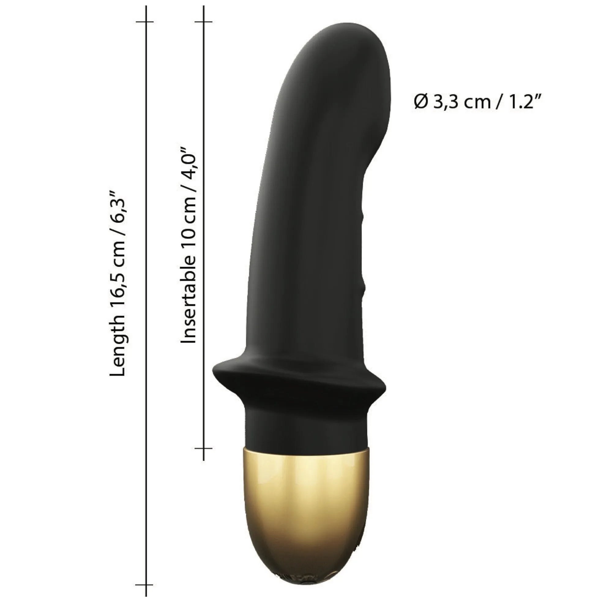 mini vibromasseur rechargeable USB silicone noir or waterproof dix modes anal compact discret élégant ergonomique doux sans phtalates voyage
