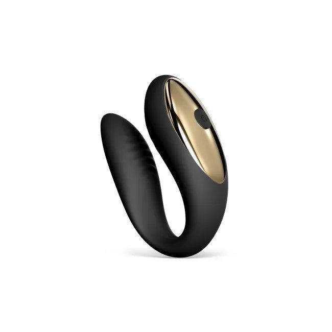 Stimulateur point G clitoridien silicone flexible télécommande Dorcel Noir Or