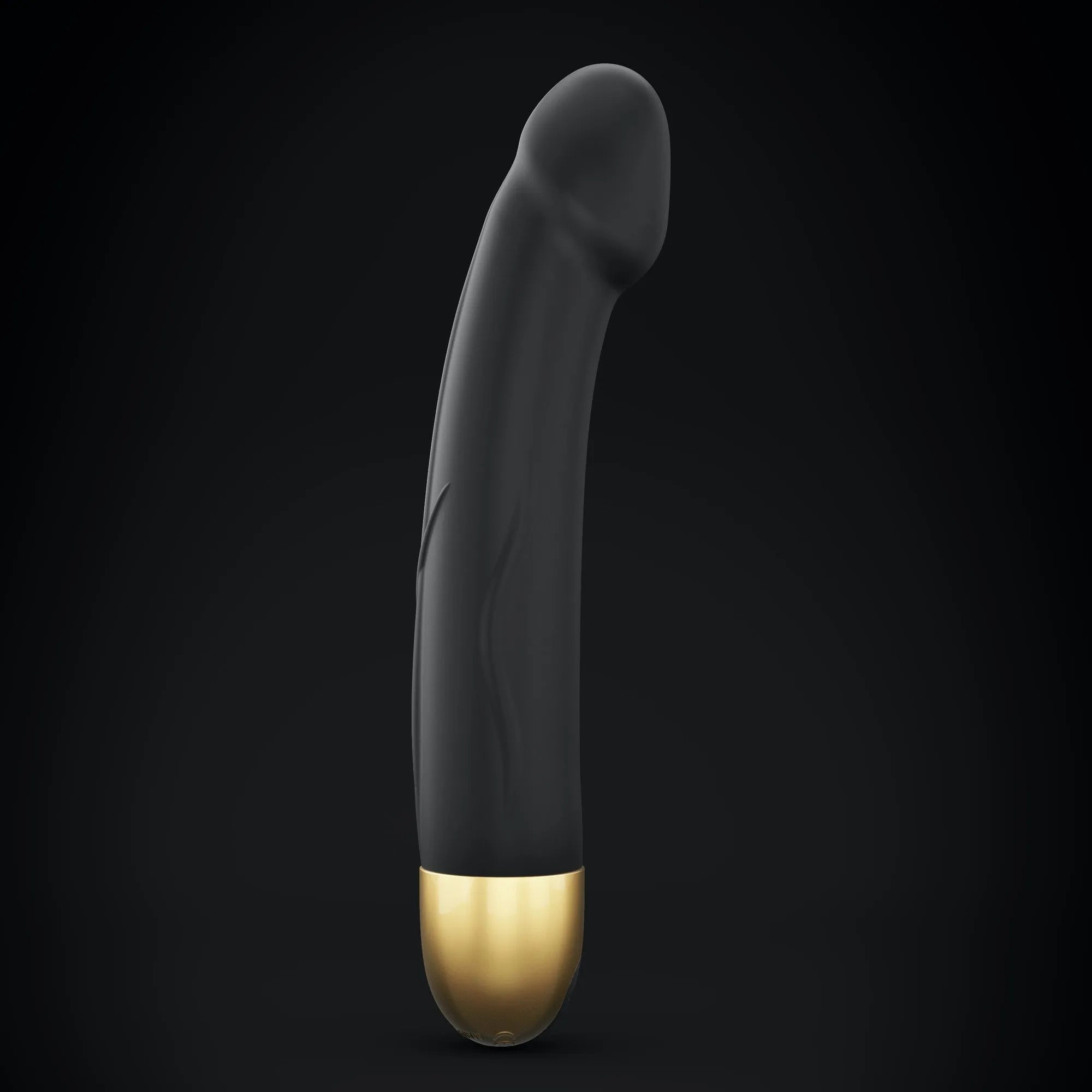 Vibromasseur gonflant ergonomique silicone noir or 10 modes vibrations