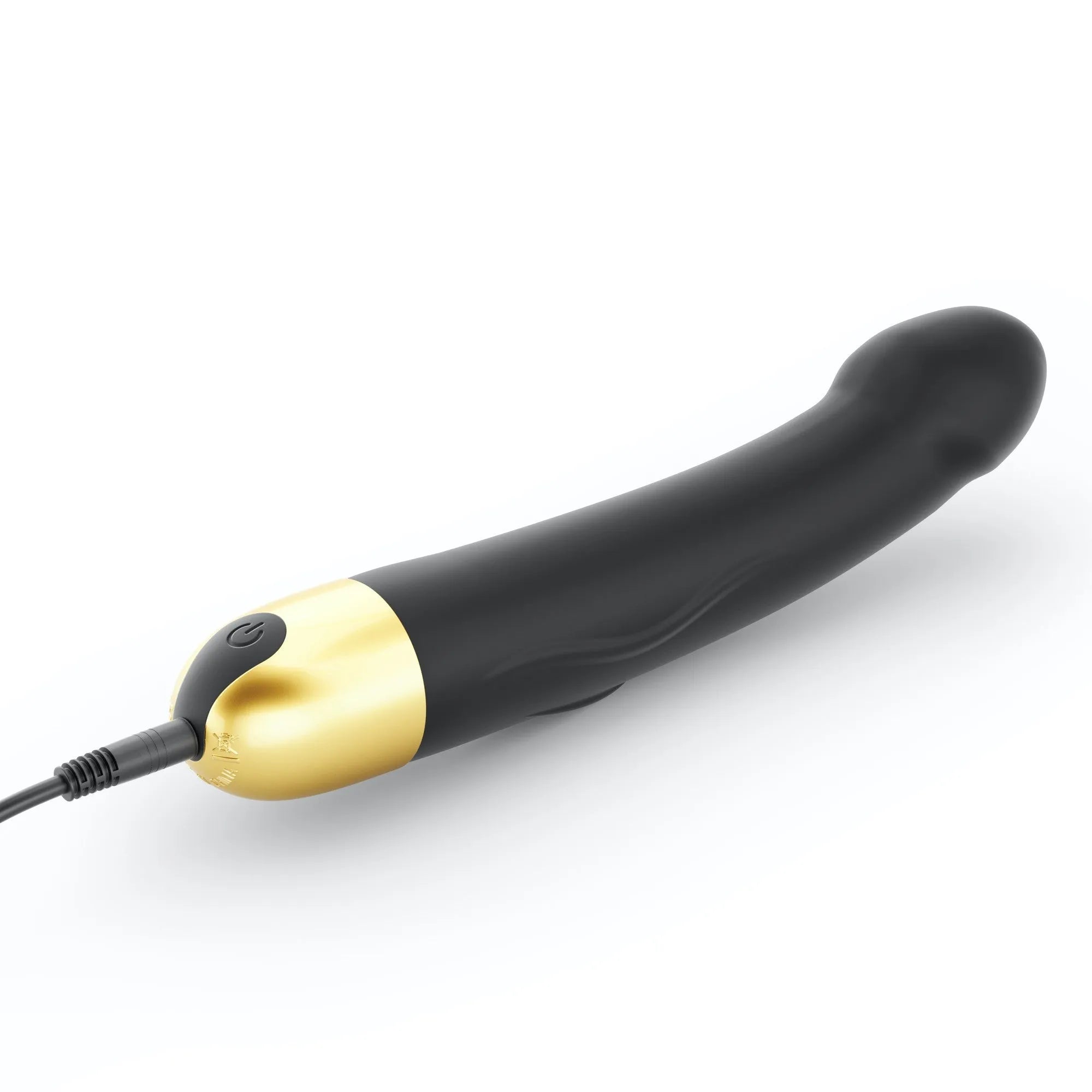 Vibromasseur gonflant ergonomique silicone noir or 10 modes vibrations