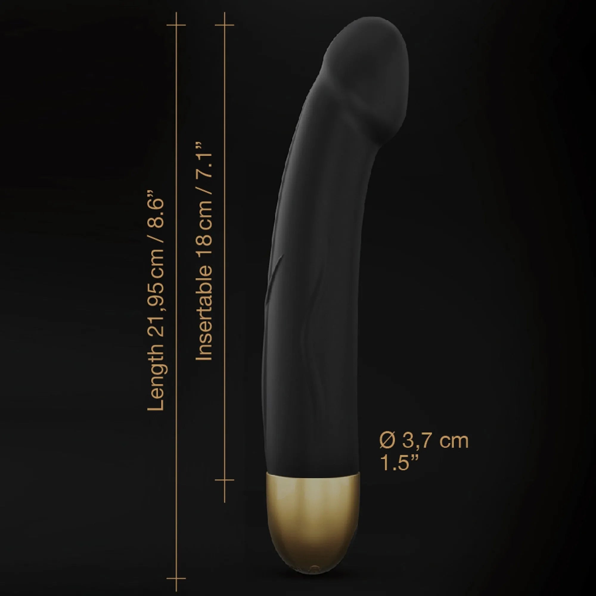 Vibromasseur gonflant ergonomique silicone noir or 10 modes vibrations