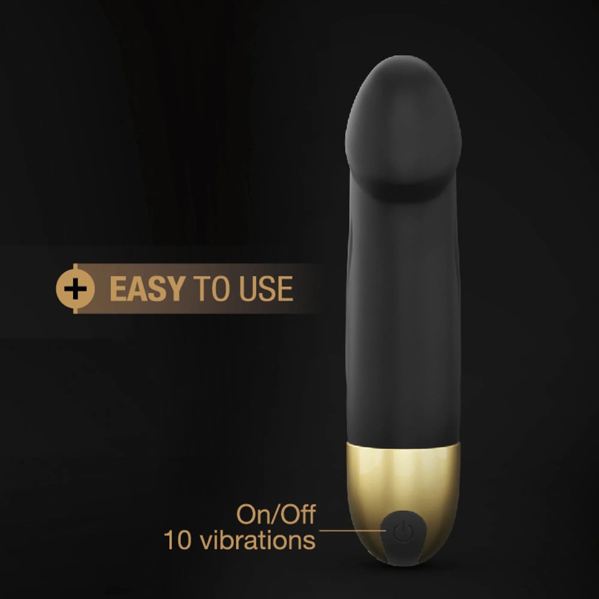 Sextoy silicone rechargeable waterproof 10 modes vibrations noir or 16 cm