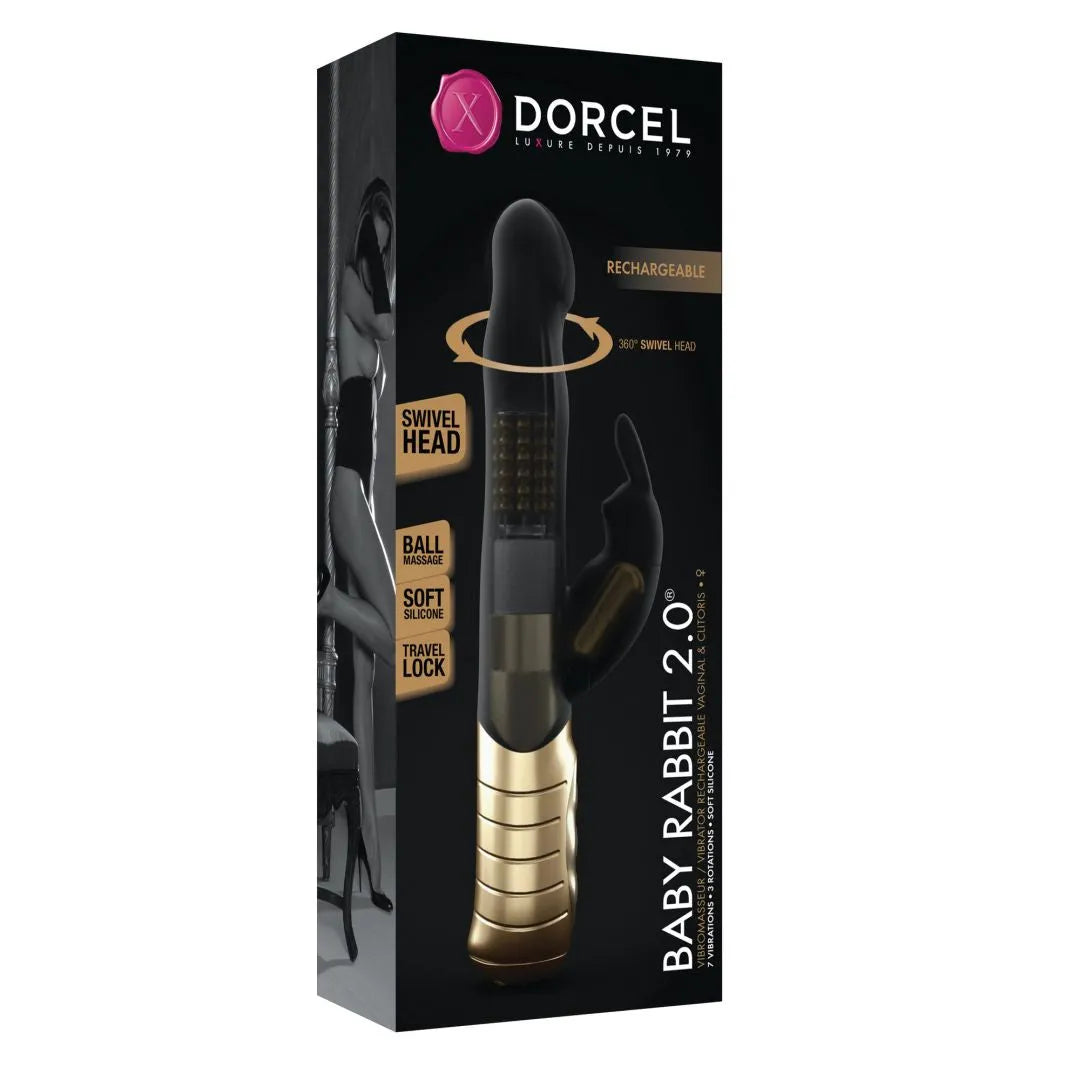 Vibromasseur rechargeable Dorcel Baby Rabbit stimulation point G clitoris waterproof