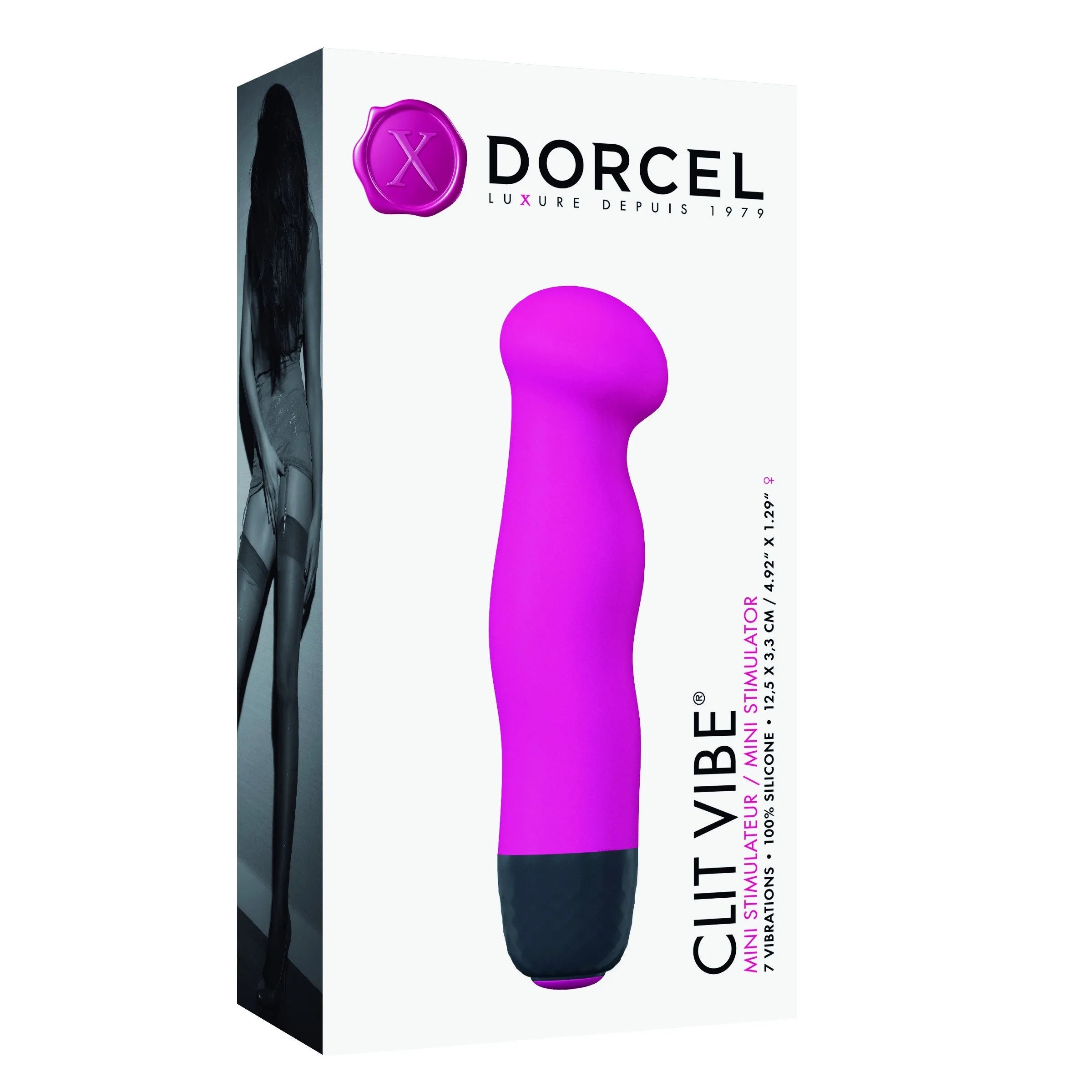 mini bâton stimulateur puissant silicone violet sept modes vibrations tête arrondie compact discret ergonomique transportable
