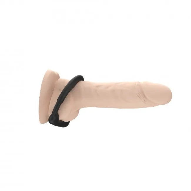 anneau pénien silicone ultradoux noir stimulation érection prolongée ergonomique étanche points métalliques pression diamètre 6cm maintien confortable testiculaire intensité Dorcel