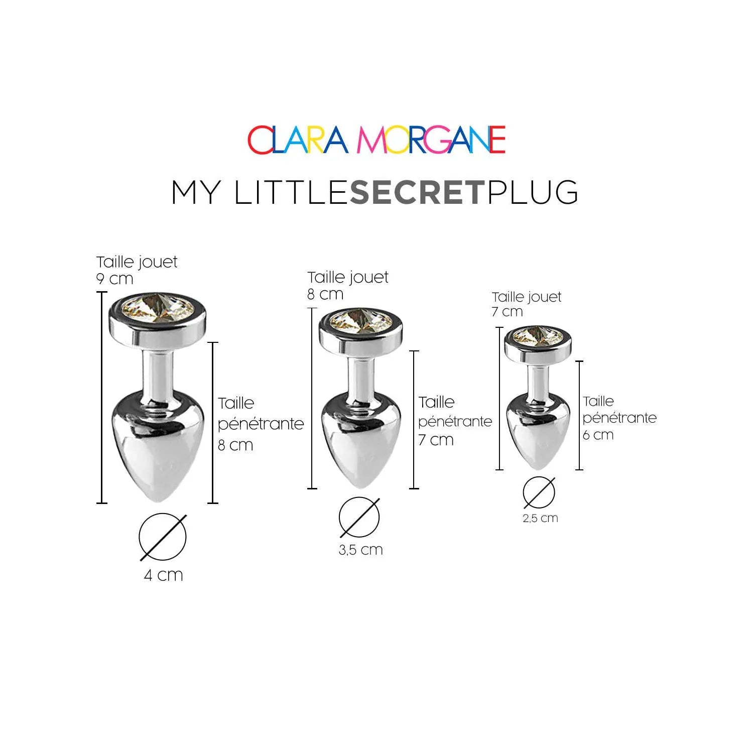 Plug anal aluminium blanc waterproof petite taille femme homme couple