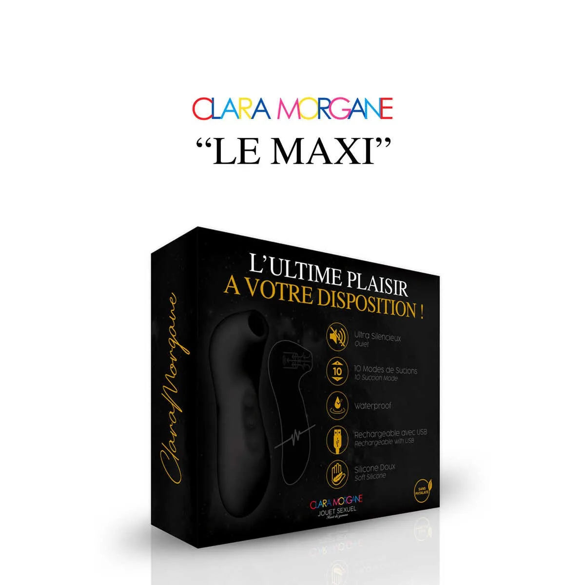 Stimulateur clitoridien silencieux silicone waterproof rechargeable USB féminin luxe