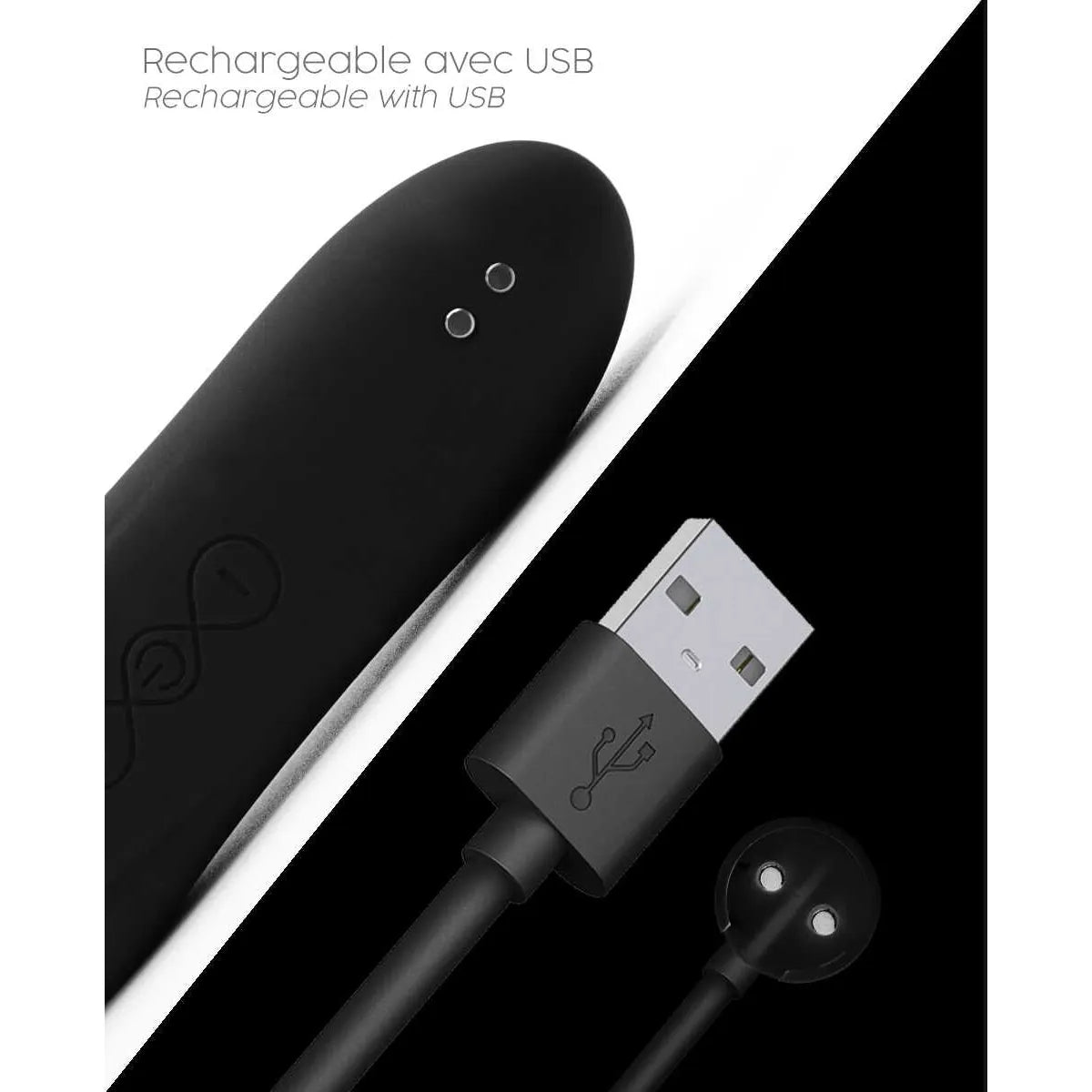 Stimulateur clitoridien silencieux silicone waterproof rechargeable USB féminin luxe