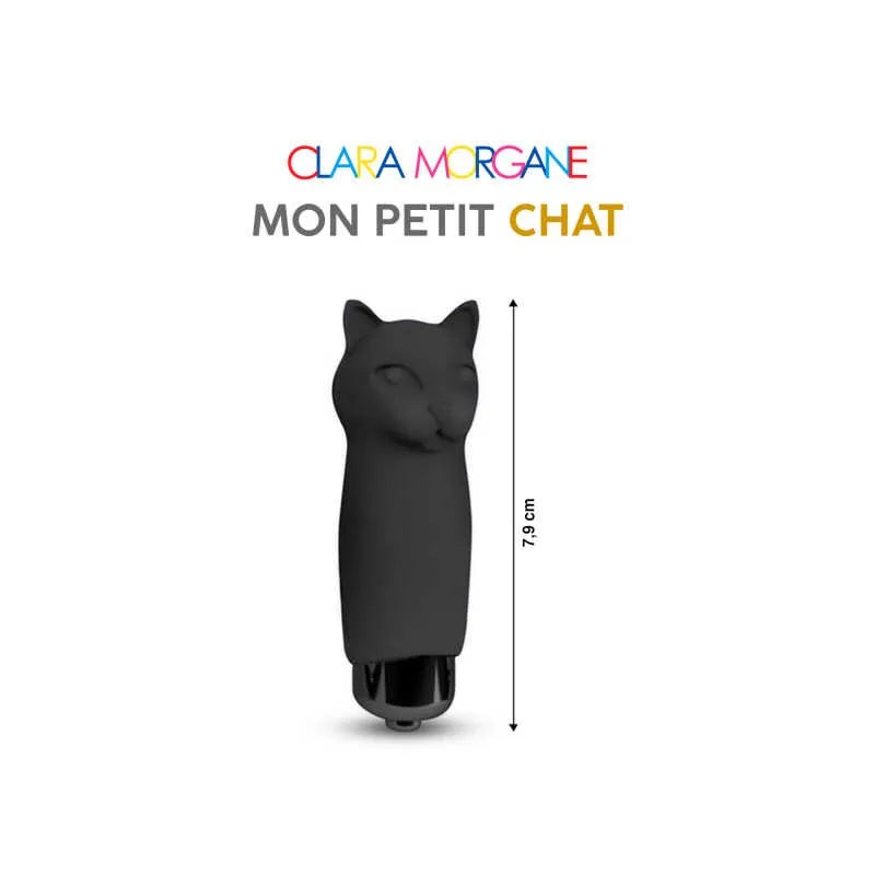 mini vibromasseur clitoridien étanche dix modes noir compact élégant silicone plastique sans phtalates portable discret pilesLR44 Clara Morgane
