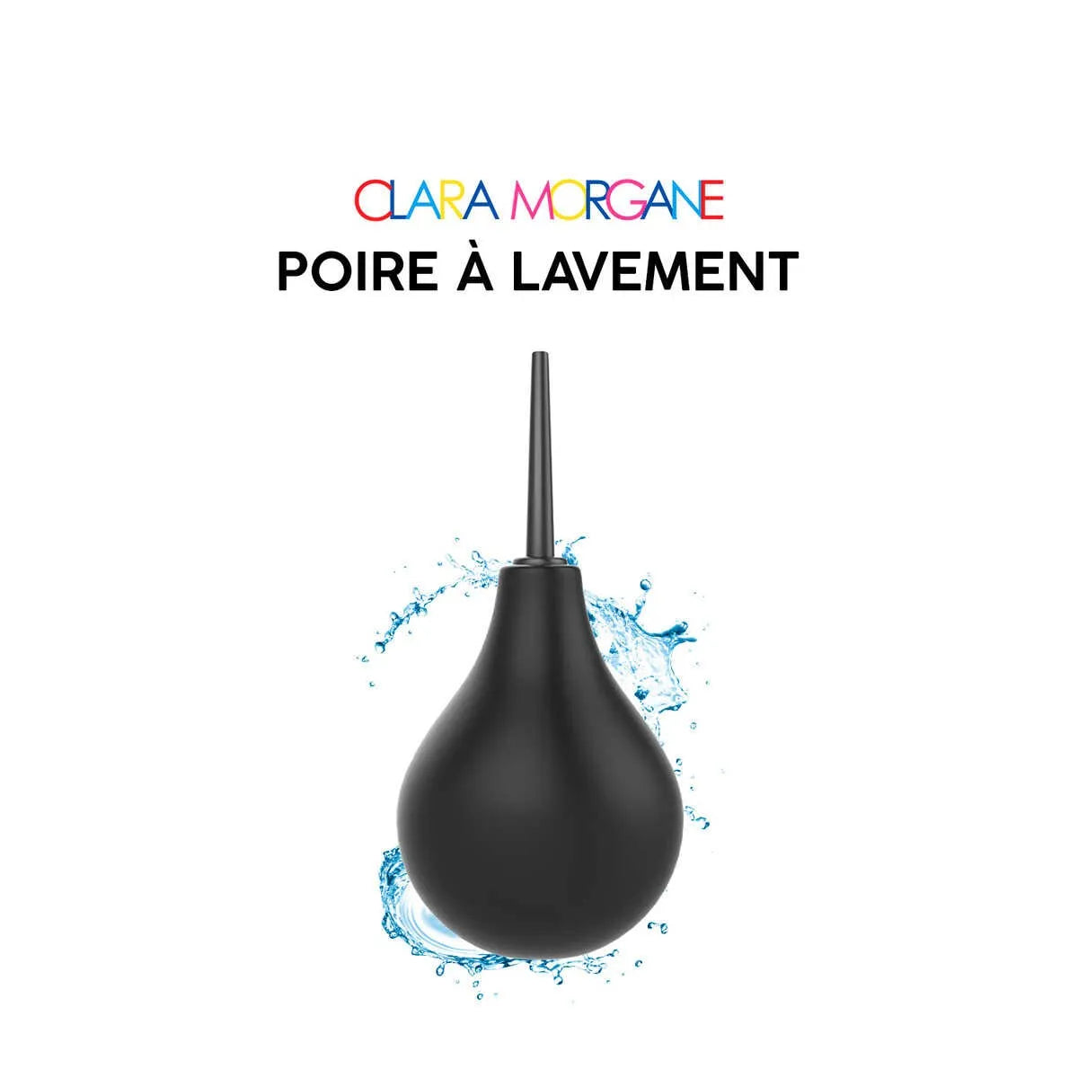 Poire lavement anal Noir Clara Morgane 250ml ABS PVC sans phtalates