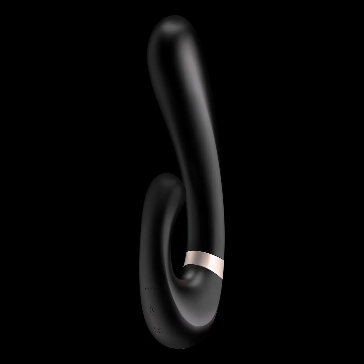 Stimulateur clitoridien vibromasseur point G silicone médical étanche noir Satisfyer