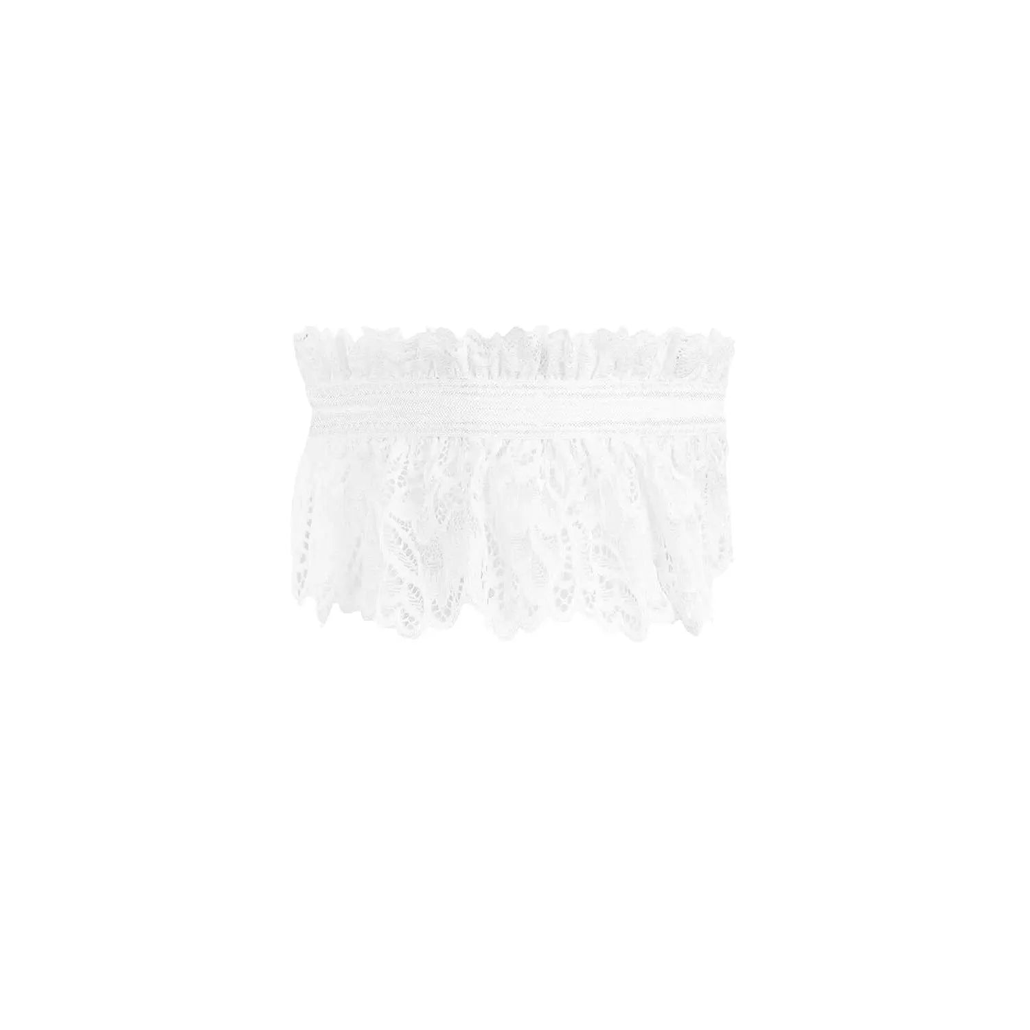 jarretière dentelle blanche mariage charme féminin satin ajustable nœud élastique confortable délicate raffinée extensible polyamide élasthanne taille unique élégante sensuelle